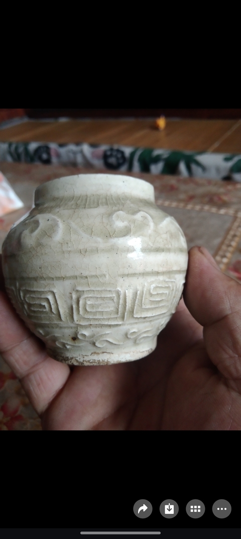 古玩陶瓷宋云市窯印花蓋罐真品鑒賞圖