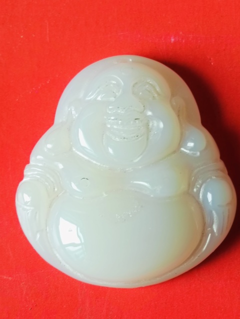 古玩玉器和田玉雕“佛公”掛件真品鑒賞圖