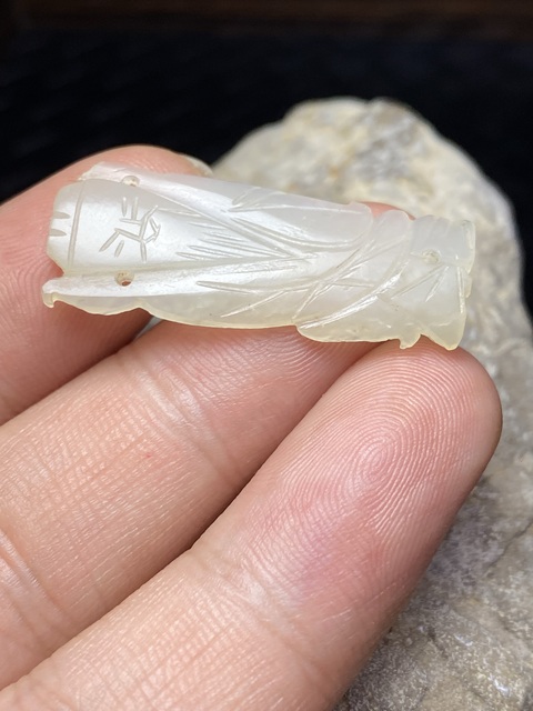 古玩玉器和田玉雕“壽星”真品鑒賞圖