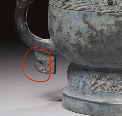 古玩銅器饕餮紋青銅簋真品鑒賞圖