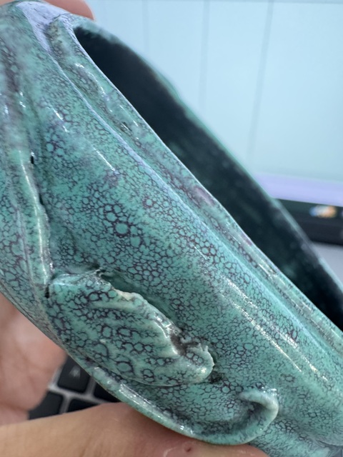 古玩陶瓷清晚期爐鈞釉南瓜形水盂真品鑒賞圖