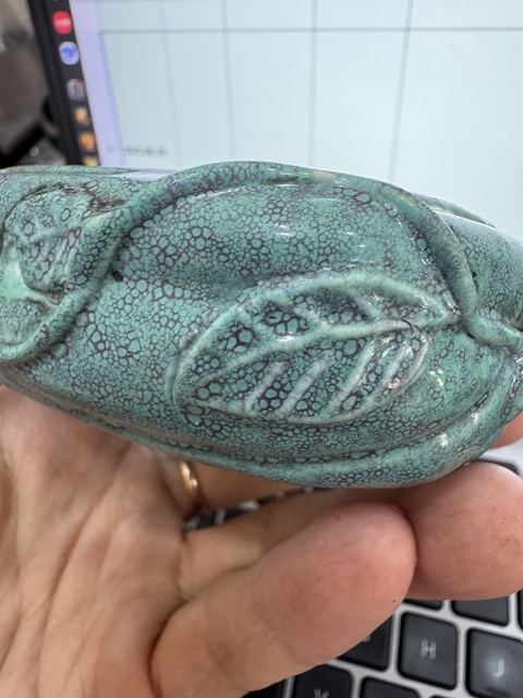 古玩陶瓷清晚期爐鈞釉南瓜形水盂真品鑒賞圖