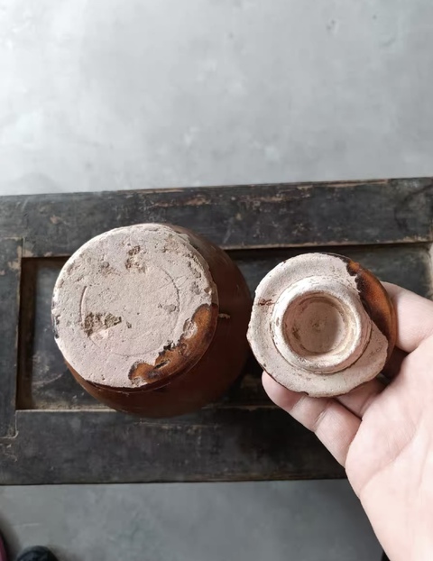 古玩陶瓷鞏縣窯黃釉萬年罐真品鑒賞圖