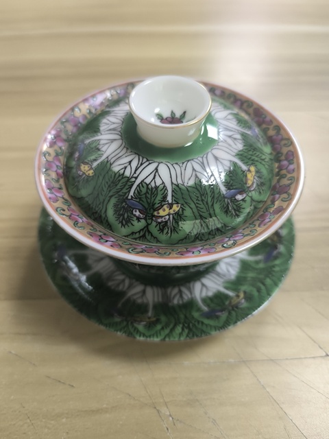 古玩陶瓷三才蓋杯真品鑒賞圖