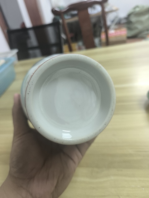古玩陶瓷民國解放初·廣彩徽章紋雙耳瓶 真品鑒賞圖
