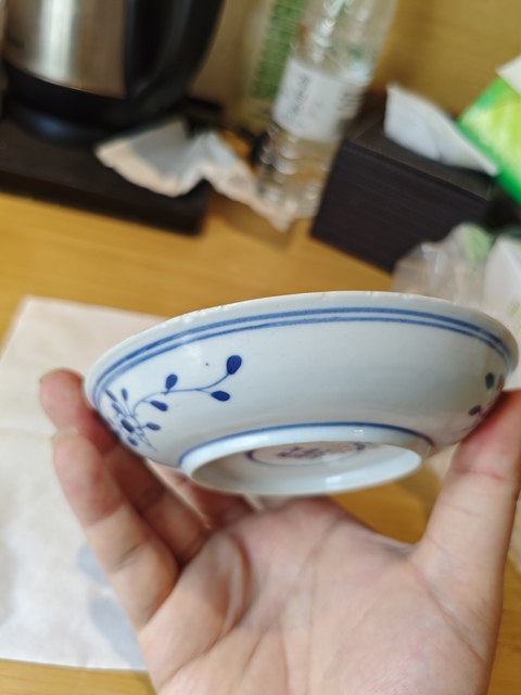 古玩陶瓷青花刀馬人物戰將紋盤真品鑒賞圖