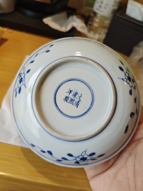 古玩陶瓷青花刀馬人物戰將紋盤真品鑒賞圖