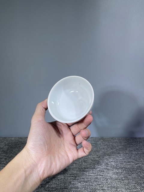 古玩陶瓷白釉墩式碗真品鑒賞圖
