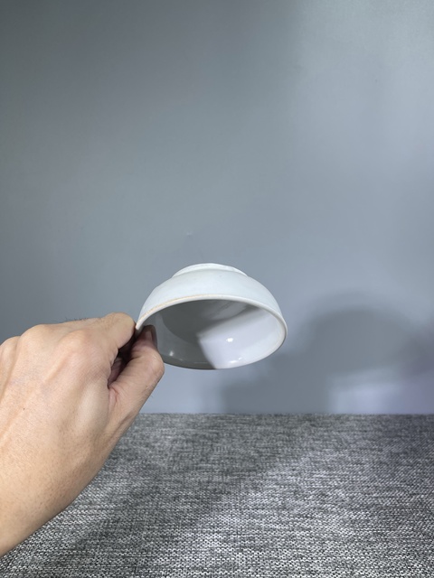 古玩陶瓷白釉墩式碗真品鑒賞圖