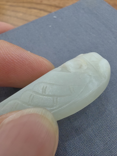 古玩玉器仿古玉蟬真品鑒賞圖