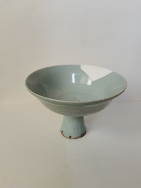 古玩陶瓷青白釉高足杯真品鑒賞圖
