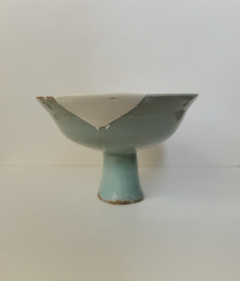 古玩陶瓷青白釉高足杯真品鑒賞圖