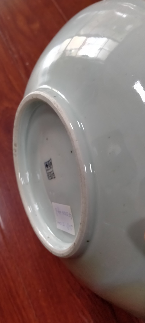古玩陶瓷鳳紋青花盤真品鑒賞圖