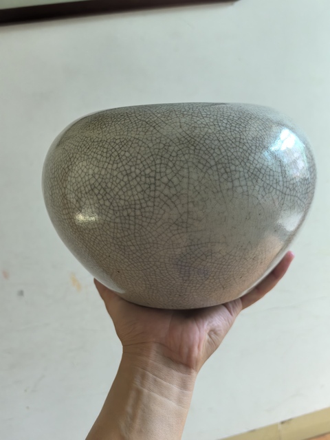 古玩陶瓷哥釉水呈真品鑒賞圖