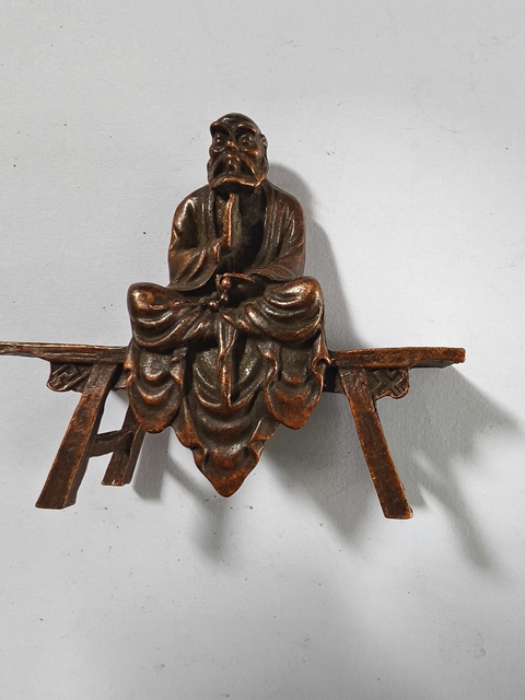 古玩銅器銅達摩真品鑒賞圖