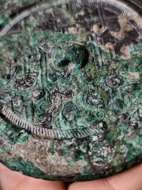 古玩銅器規矩紋四神鏡真品鑒賞圖