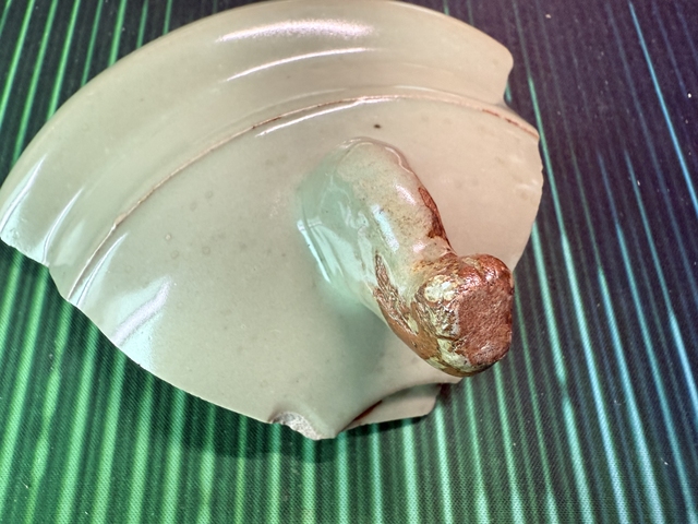 古玩陶瓷青瓷爐標本真品鑒賞圖