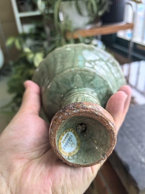 古玩陶瓷龍泉青瓷刻花高足杯真品鑒賞圖