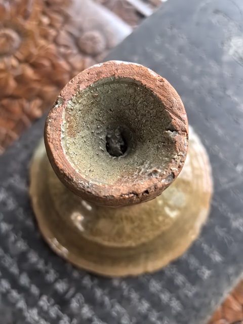 古玩陶瓷龍泉青瓷刻花高足杯真品鑒賞圖
