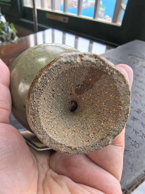 古玩陶瓷龍泉青瓷高足杯真品鑒賞圖