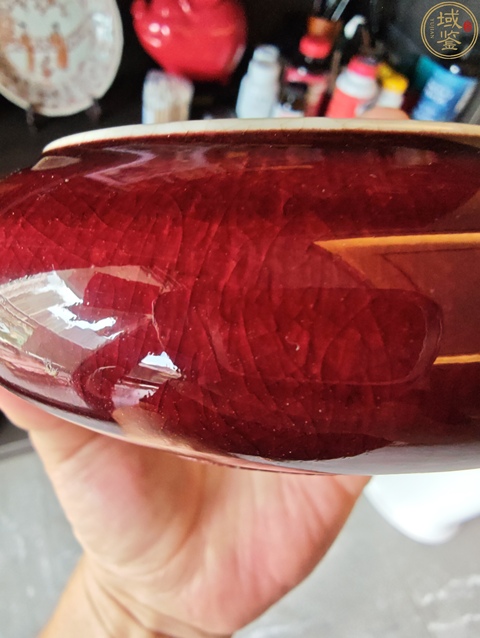 古玩陶瓷創(chuàng)匯·紅釉筆洗 真品鑒賞圖