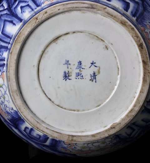 古玩陶瓷青花加彩葫蘆瓶真品鑒賞圖