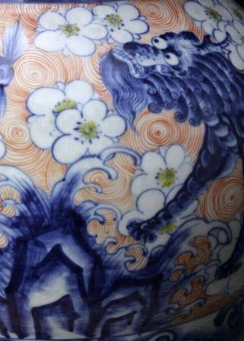古玩陶瓷青花加彩葫蘆瓶真品鑒賞圖