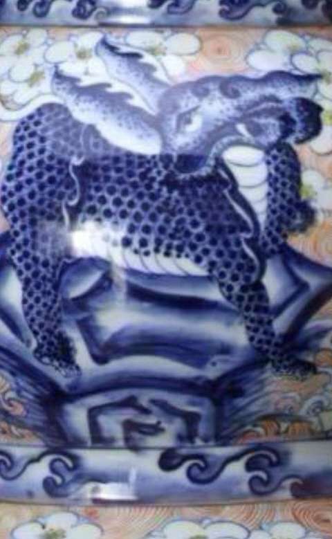古玩陶瓷青花加彩葫蘆瓶真品鑒賞圖