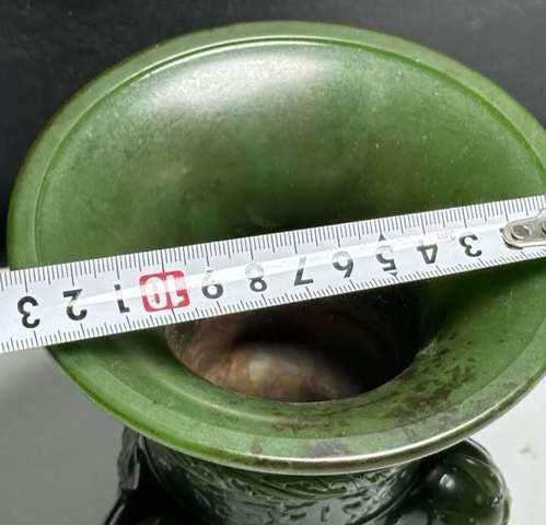 古玩玉器碧玉香爐真品鑒賞圖