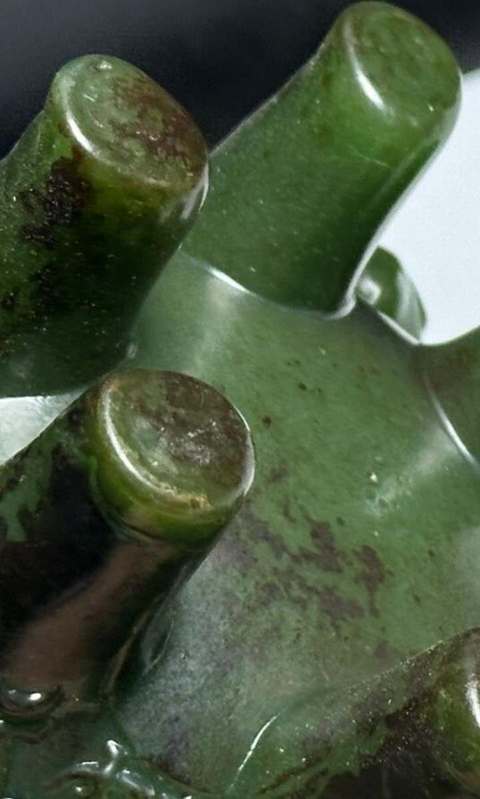 古玩玉器碧玉香爐真品鑒賞圖