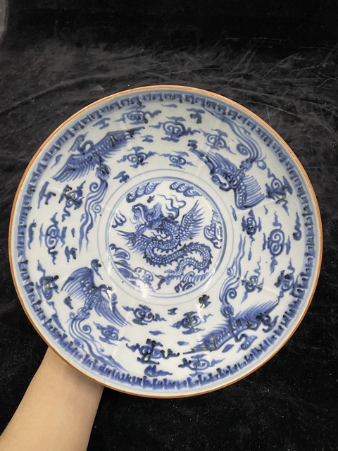 古玩陶瓷青花龍鳳紋碗真品鑒賞圖