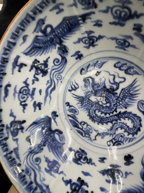 古玩陶瓷青花龍鳳紋碗真品鑒賞圖