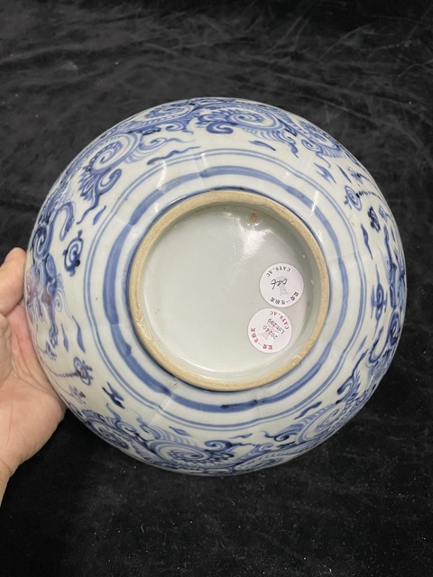 古玩陶瓷青花龍鳳紋碗真品鑒賞圖