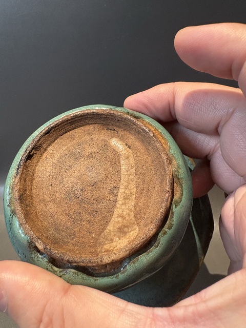 古玩陶瓷鈞釉渣斗真品鑒賞圖