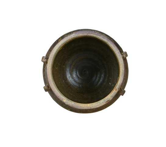 古玩陶瓷吉州窯灑花釉四系茶入真品鑒賞圖