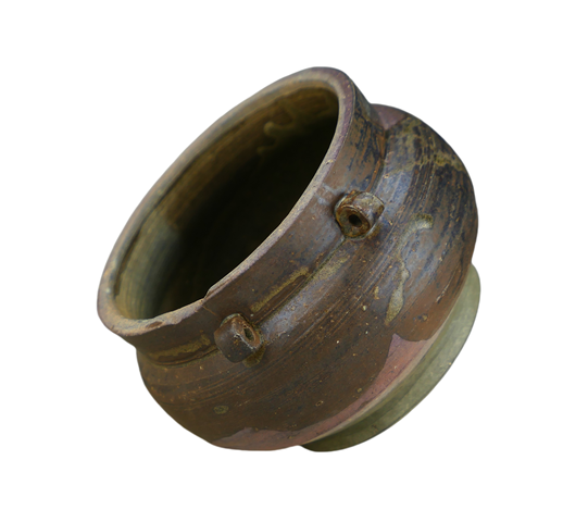古玩陶瓷吉州窯灑花釉四系茶入真品鑒賞圖