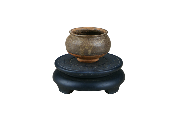 古玩陶瓷吉州窯褐釉香爐真品鑒賞圖