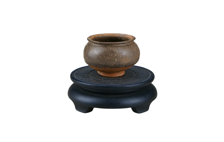 古玩陶瓷吉州窯褐釉香爐真品鑒賞圖