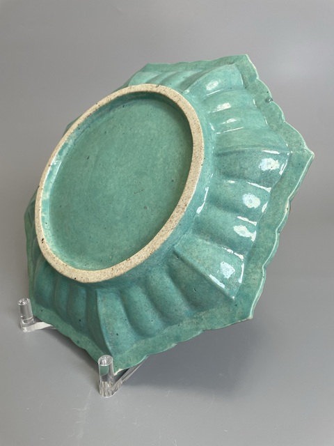 古玩陶瓷爐鈞釉八方盤真品鑒賞圖