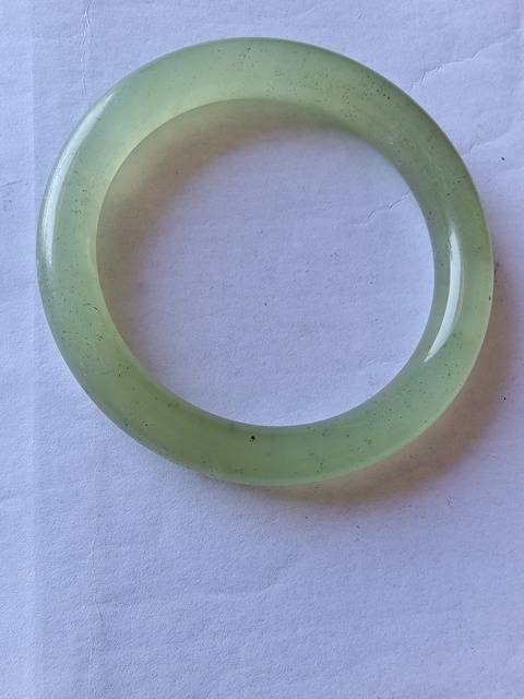 古玩玉器岫玉手鐲真品鑒賞圖