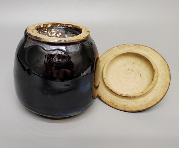 古玩陶瓷磁州窯黑釉茶葉罐真品鑒賞圖