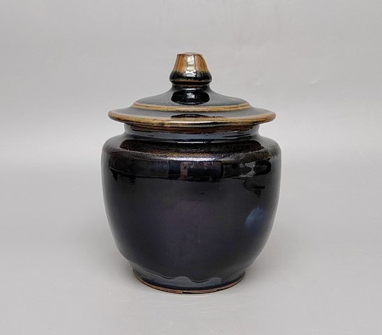古玩陶瓷磁州窯黑釉茶葉罐真品鑒賞圖