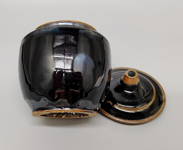 古玩陶瓷磁州窯黑釉茶葉罐真品鑒賞圖