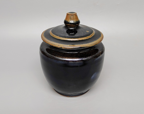 古玩陶瓷磁州窯黑釉茶葉罐真品鑒賞圖