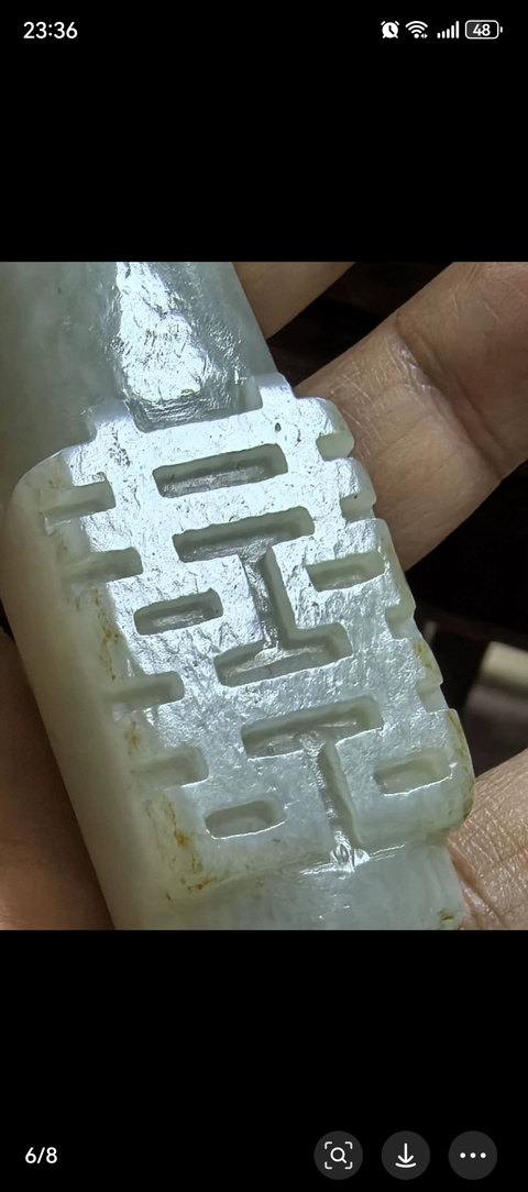古玩陶瓷和田玉翎管真品鑒賞圖