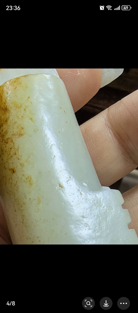 古玩陶瓷和田玉翎管真品鑒賞圖