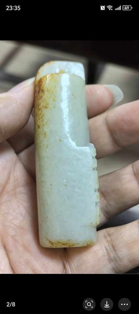 古玩陶瓷和田玉翎管真品鑒賞圖
