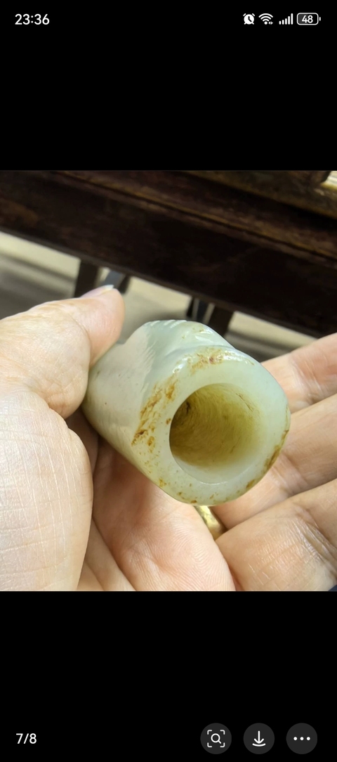 古玩陶瓷和田玉翎管真品鑒賞圖