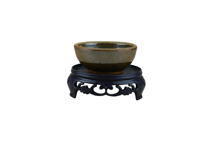古玩陶瓷窯變黑釉茶盞真品鑒賞圖