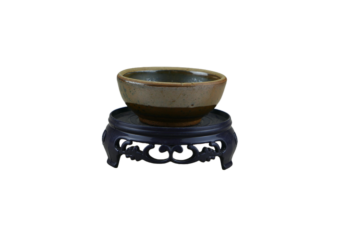 古玩陶瓷窯變黑釉茶盞真品鑒賞圖